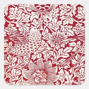 William Morris Bird and Anemone Square Sticker