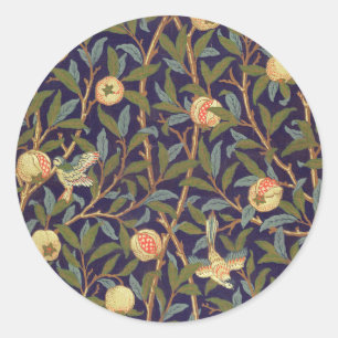 William Morris Bird And Pomegranate Classic Round Sticker