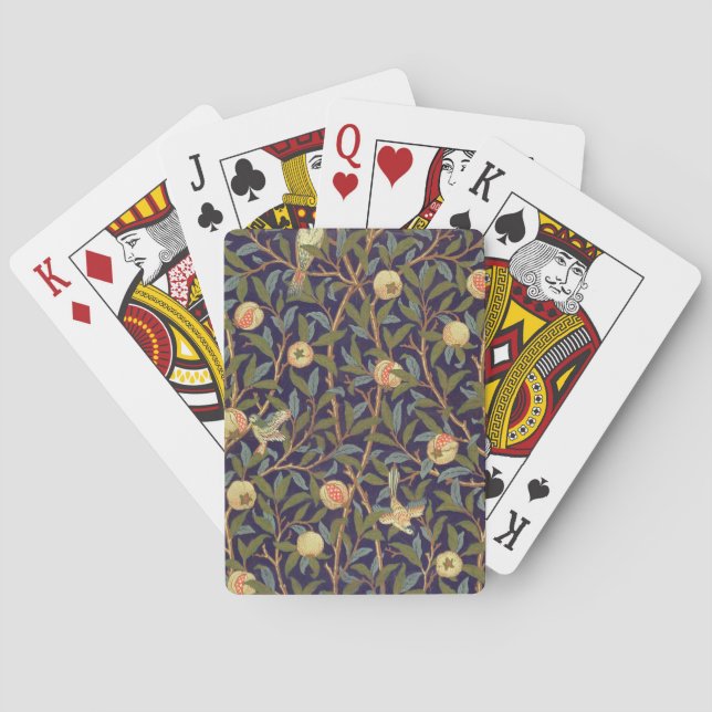 William Morris Bird And Pomegranate Playing Cards (Back)