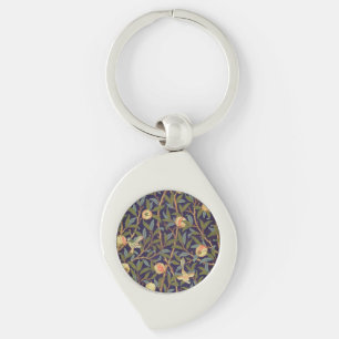 William Morris Bird And Pomegranate Vintage Art Key Ring