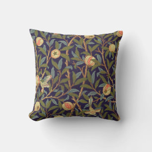 William Morris Bird And Pomegranate Vintage Floral Cushion