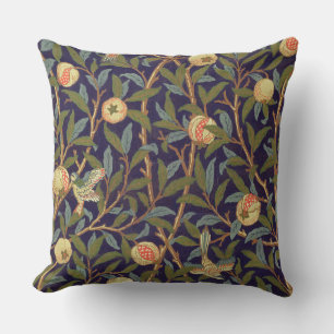 William Morris Bird And Pomegranate Vintage Floral Cushion