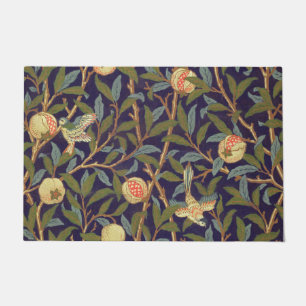 William Morris Bird And Pomegranate Vintage Floral Doormat
