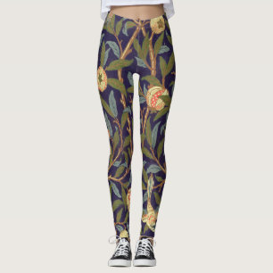 William Morris Bird And Pomegranate Vintage Floral Leggings