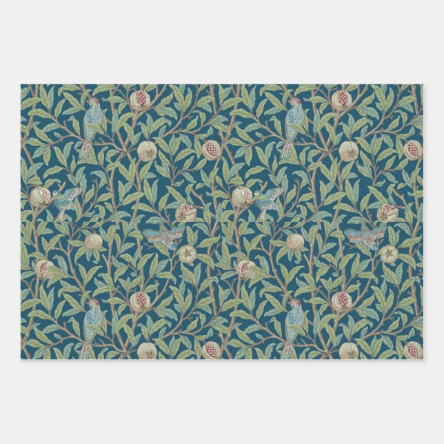 William Morris "Bird and Pomegranate"  Wrapping Paper Sheet (Front 2)