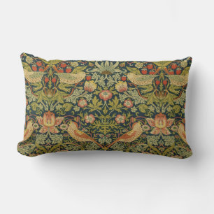 William Morris Bird Pattern Outdoor Lumbar Cushion