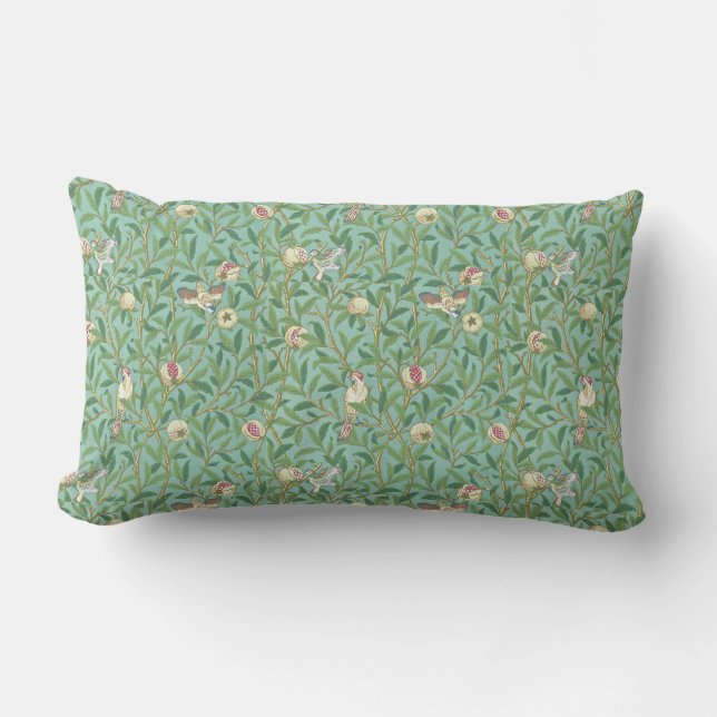 William Morris "Bird & Pomegranate" 3. Lumbar Cushion (Front)