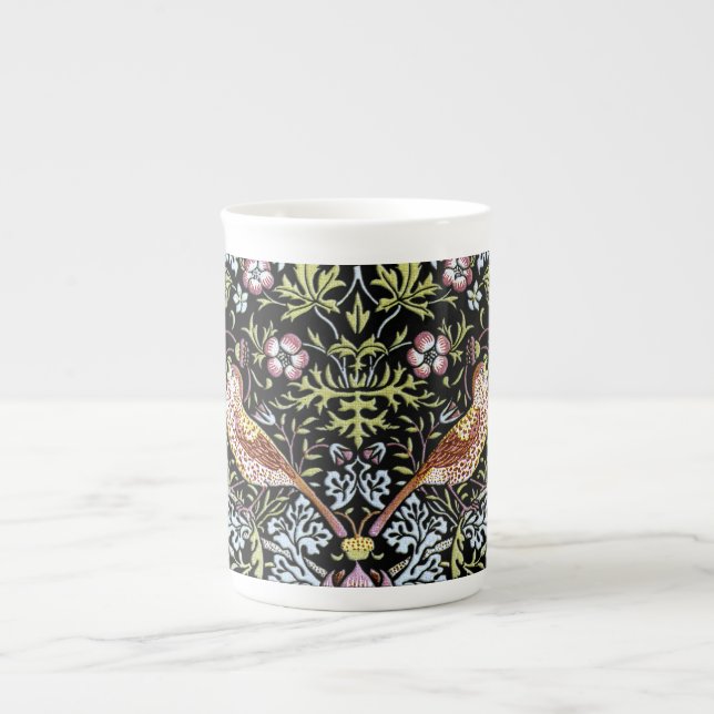 William Morris birds and flowers 2 Bone China Mug (Front)