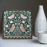 William Morris Birds and Tulips Green Art Nouveau Ceramic Tile<br><div class="desc">Welcome to CreaTile! Here you will find handmade tile designs that I have personally crafted and vintage ceramic and porcelain clay tiles, whether stained or natural. I love to design tile and ceramic products, hoping to give you a way to transform your home into something you enjoy visiting again and...</div>
