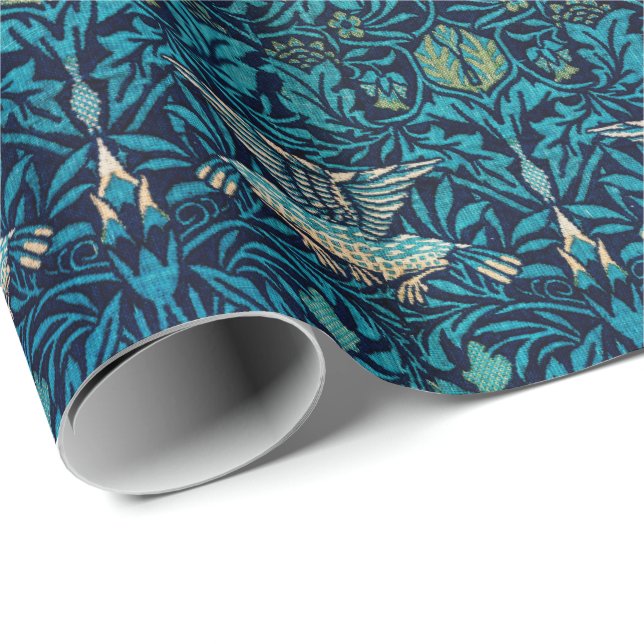 William Morris Birds Art Nouveau Floral Pattern Wrapping Paper (Roll Corner)