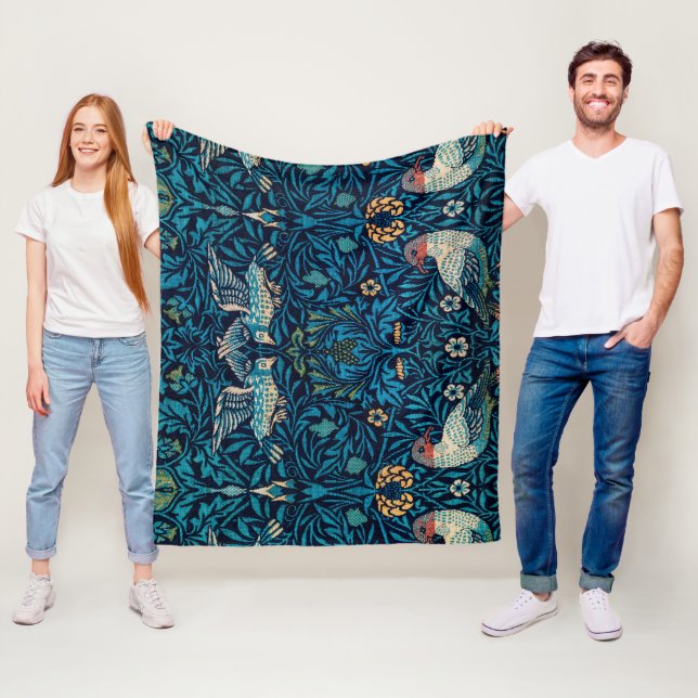 William Morris Birds Fleece Blanket (In Situ)