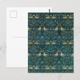 William Morris Birds & Floral Pattern Postcard