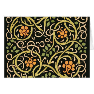 William Morris Black Floral Art Print Design