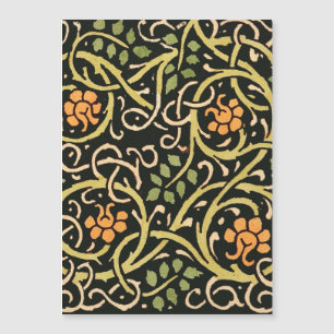 William Morris Black Floral Art Print Design