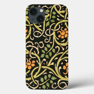 William Morris Black Floral Art Print Design iPhone 13 Case