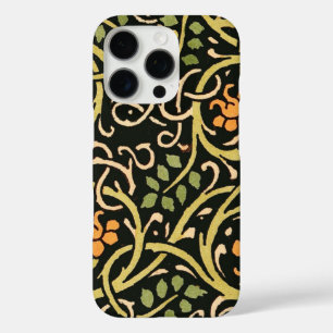 William Morris Black Floral Art Print Design iPhone 16 Pro Case