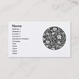 William Morris Black White Grape Vine Business Card