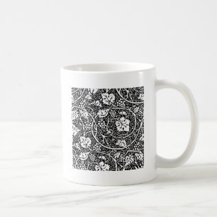 William Morris Black White Grape Vine Coffee Mug