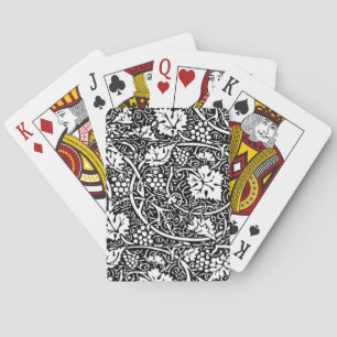 William Morris Black White Grape Vine Pattern Playing Cards