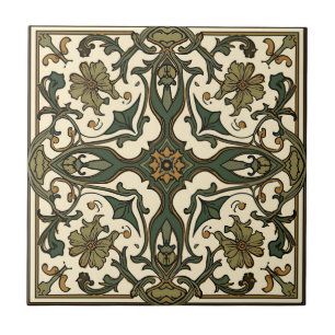 William Morris Blackthorn Floral Art Nouveau Ceramic Tile