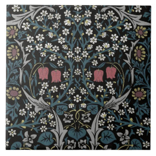 William Morris Blackthorn Floral Art Nouveau Ceramic Tile