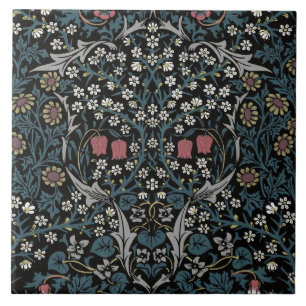 William Morris Blackthorn Floral Art Nouveau Ceramic Tile