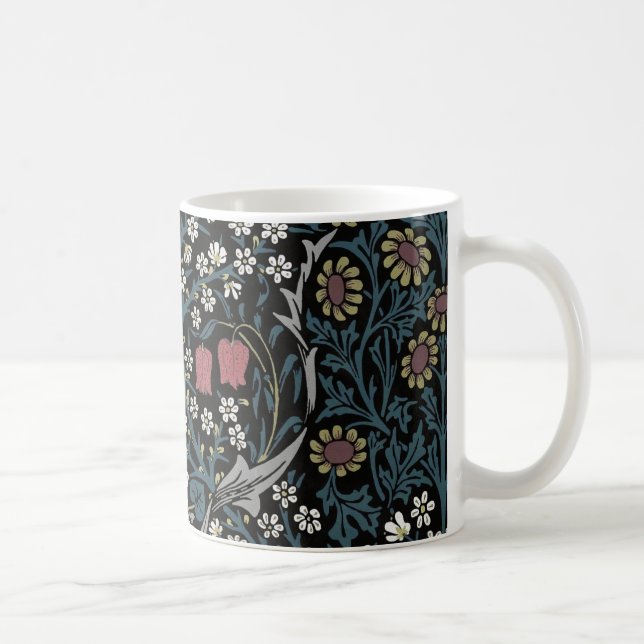 William Morris Blackthorn Floral Art Nouveau Coffee Mug (Right)