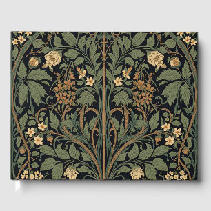 William Morris Blackthorn Floral Art Nouveau Guest Book