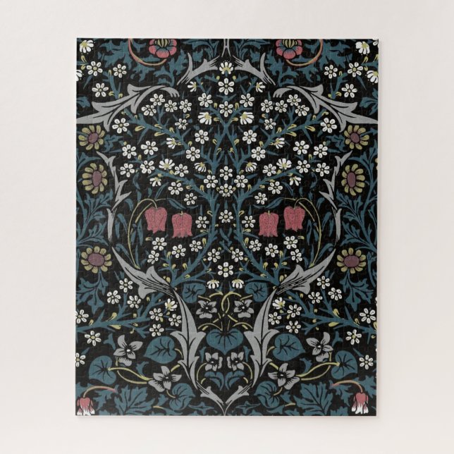 William Morris Blackthorn Floral Art Nouveau Hand- Jigsaw Puzzle (Vertical)