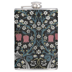 William Morris Blackthorn Floral Art Nouveau Hip Flask