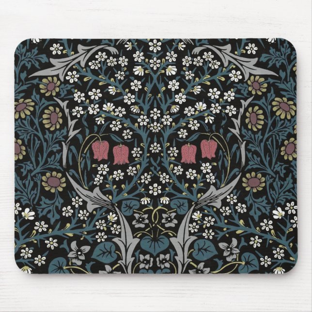 William Morris Blackthorn Floral Art Nouveau Mouse Pad (Front)