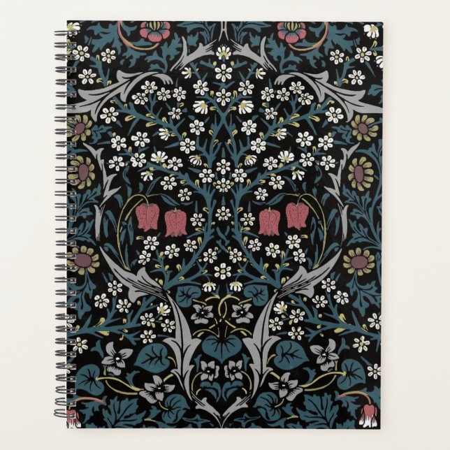 William Morris Blackthorn Floral Art Nouveau Planner (Front)