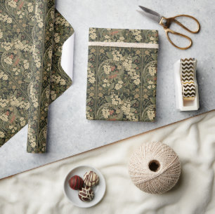 William Morris Blackthorn Floral Art Nouveau Wrapping Paper