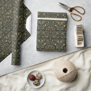William Morris Blackthorn Floral Art Nouveau Wrapping Paper