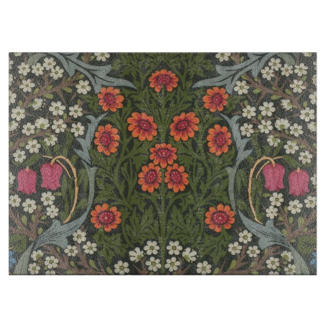 William Morris Blackthorn Garden Flower Classic Cutting Board (Front)