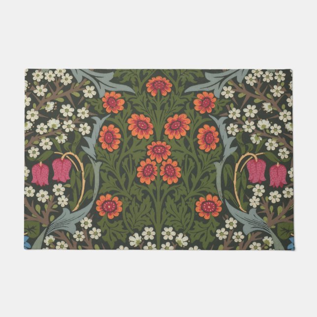 William Morris Blackthorn Garden Flower Classic Doormat (Front)