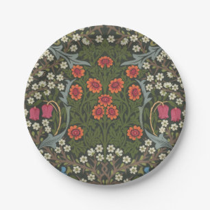 William Morris Blackthorn Garden Flower Classic Paper Plate
