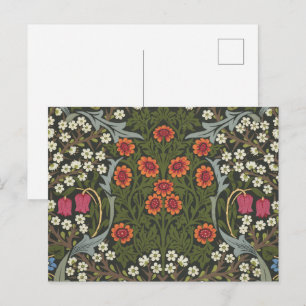William Morris Blackthorn Garden Flower Classic Postcard