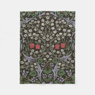 William Morris Blackthorn Tapestry Floral Fleece Blanket
