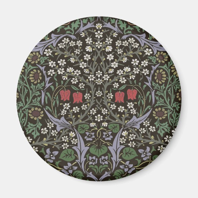 William Morris Blackthorn Tapestry Floral Magnet (Front)