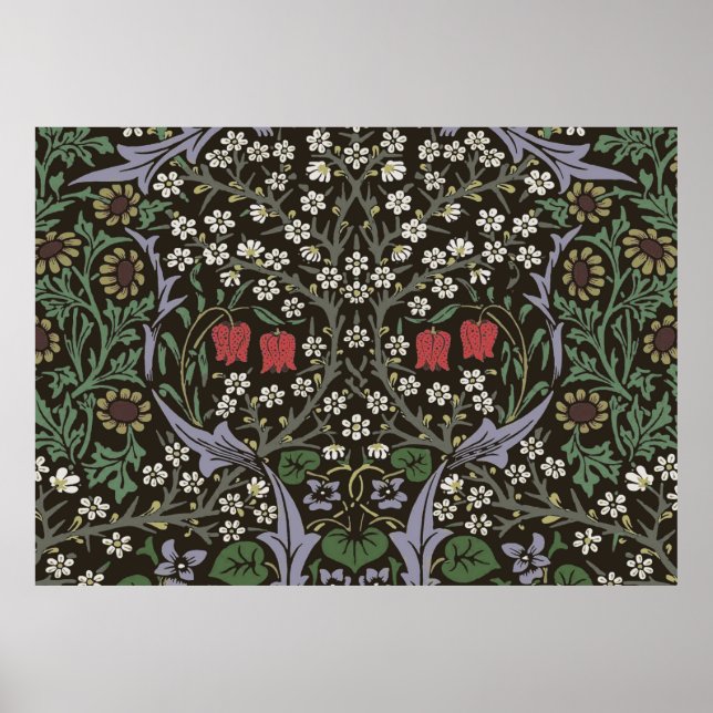 William Morris Blackthorn Tapestry Floral Poster (Front)