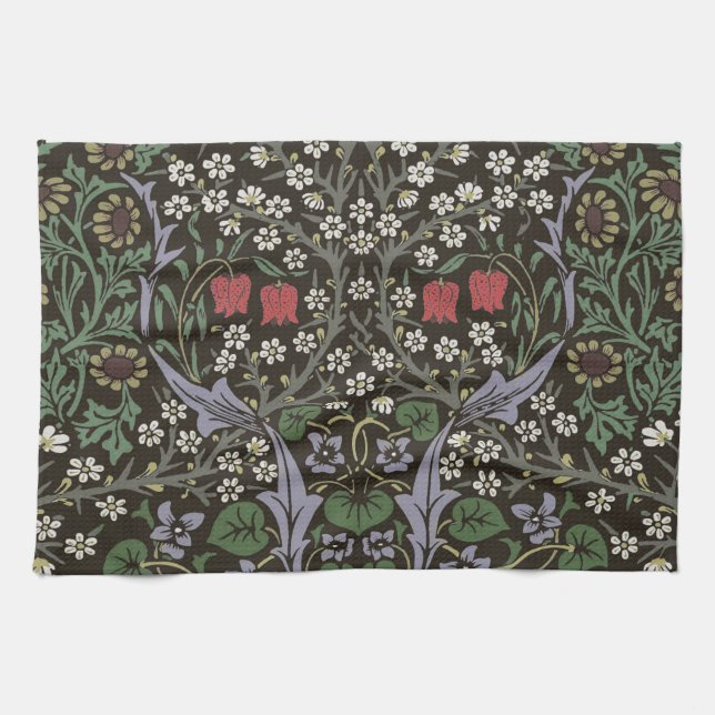 William Morris Blackthorn Tapestry Floral Tea Towel (Horizontal)
