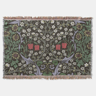 William Morris Blackthorn Tapestry Floral Throw Blanket