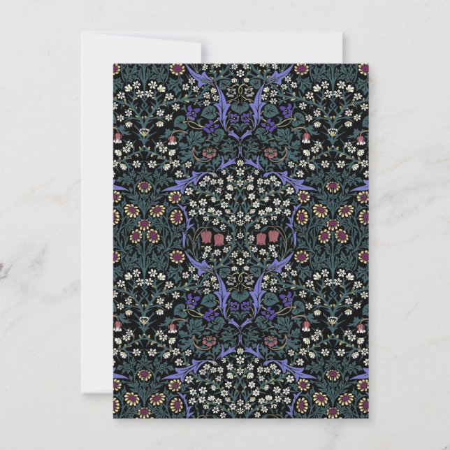 William Morris Blackthorn Victorian Botanical Card (Front)