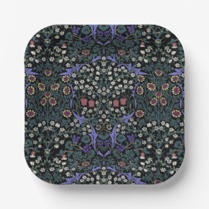 William Morris Blackthorn Victorian Wallpaper Paper Plate
