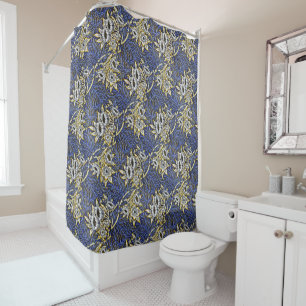 William Morris Blue and Gold Tulip Willow Classic Shower Curtain