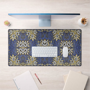 William Morris Blue and Gold Tulip Willow Design Desk Mat