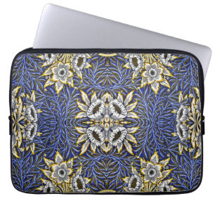 William Morris Blue and Gold Tulip Willow Design Laptop Sleeve