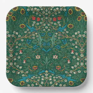 William Morris Blue and White Flowers Paper Plate