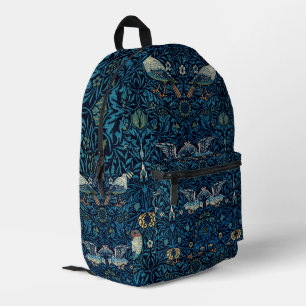 William Morris Blue Birds Floral Tapestry Classic Printed Backpack